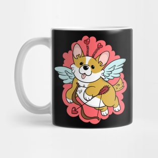 Cute Valentine Corgi Cupid Mug